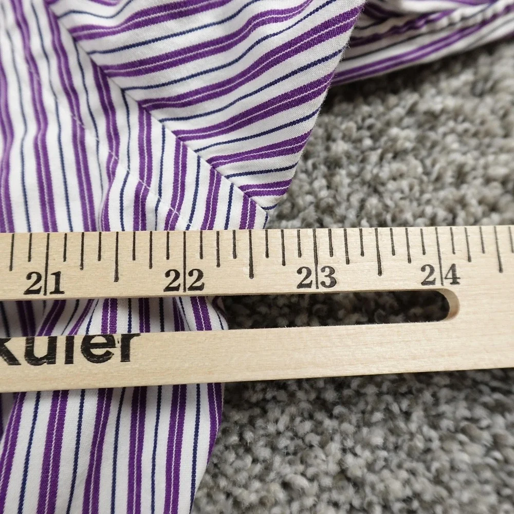 VTG Polo Ralph Lauren Shirt‎ Mens 15.5 32/33 M Purple Regent Long Sleeve Dress